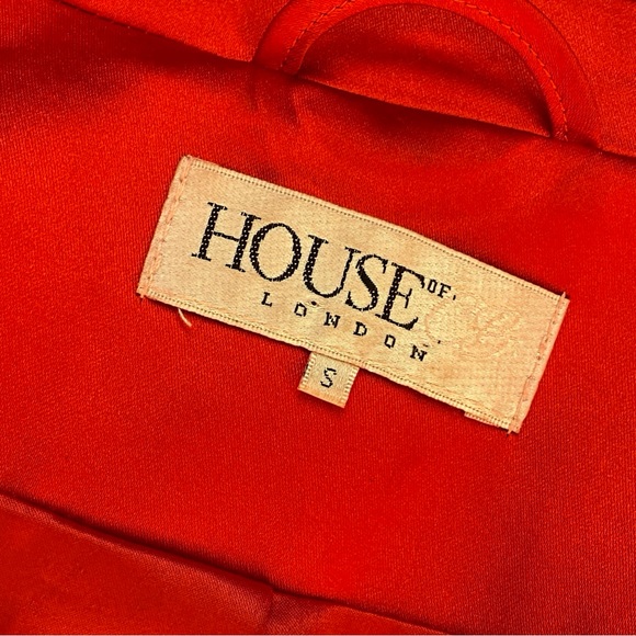 House of CB Blazer Women’s Red Size Small Grommet Lace Shoulder OR TRADE FOR XS - Picture 3 of 12